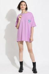 Hanging Bat lilac Oversized Unisex T-Shirt By Purple Mango