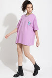 Hanging Bat lilac Oversized Unisex T-Shirt By Purple Mango