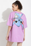 Hanging Bat lilac Oversized Unisex T-Shirt By Purple Mango