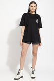 Seek The Positive Black Oversized Unisex T-Shirt By Purple Mango