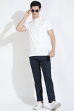 White Polo T-Shirt By Purple Mango