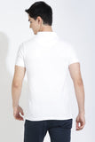 White Polo T-Shirt By Purple Mango