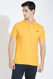 Yellow Polo T-shirt By Purple Mango