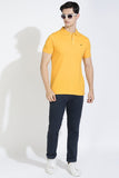 Yellow Polo T-shirt By Purple Mango