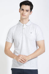 Grey Polo T-shirt By Purple Mango