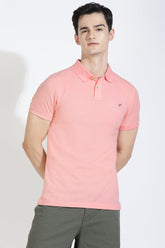 Pink Polo T-shirt By Purple Mango