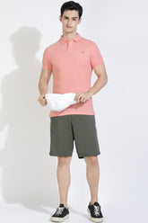 Pink Polo T-shirt By Purple Mango