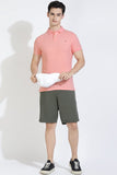 Pink Polo T-shirt By Purple Mango