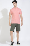 Pink Polo T-shirt By Purple Mango