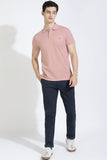 Dusty Pink Polo T-shirt By Purple Mango