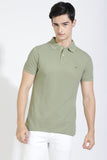 Pista Green Polo T-Shirt By Purple Mango