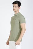 Pista Green Polo T-Shirt By Purple Mango