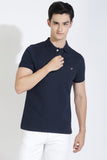 Navy Polo T-shirt By Purple Mango