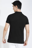Black Polo T-Shirt By Purple Mango