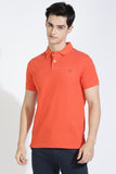 Dark Rust Polo T-shirt By Purple Mango