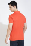 Dark Rust Polo T-shirt By Purple Mango