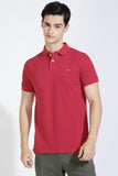 Red Polo T-shirt By Purple Mango