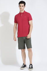 Red Polo T-shirt By Purple Mango