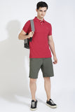 Red Polo T-shirt By Purple Mango