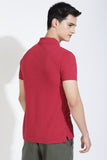 Red Polo T-shirt By Purple Mango
