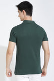 Forest Green Polo T-Shirt By Purple Mango