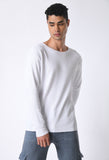 Urban Fray White Round Neck T-shirt By Purple Mango
