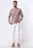 Dusty Pink Shacket Shirt By Purple Mango
