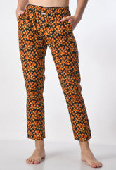 Orange Print Pyjamas By Purple Mango