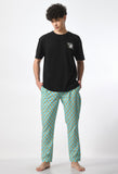 Aqua Giraffe Men Pyjamas By Purple Mango