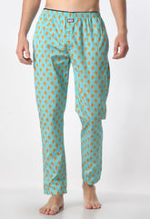 Aqua Giraffe Men Pyjamas By Purple Mango