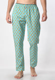 Aqua Giraffe Men Pyjamas By Purple Mango
