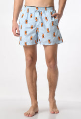 Sleepy Dog Print Men Boxer's By Purple Mango