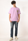 Skull Lilac Oversized Unisex T-Shirt By Purple Mango