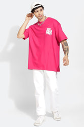 Love Yourself Pink Oversized Unisex T-Shirt By Purple Mango