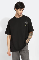 Be Firece Tangarine Black Oversized Unisex T-shirt By Purple Mango