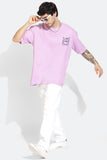 Space Lilac Oversized Unisex T-shirt By Purple Mango
