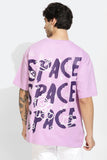 Space Lilac Oversized Unisex T-shirt By Purple Mango