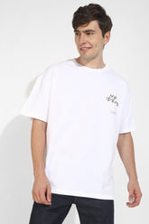 No Ideas White Oversized Unisex T-Shirt By Purple Mango