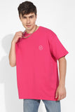 Pink Oversized Unisex T-Shirt By Purple Mango