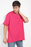 Pink Oversized Unisex T-Shirt By Purple Mango