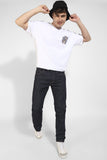 Flying Butterfly White Oversized Unisex T-Shirt By Purple Mango