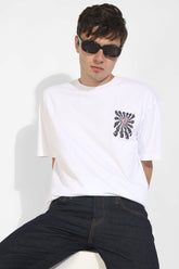 Warm Energy White Oversized Unisex T-Shirt By Purple Mango