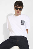 Warm Energy White Oversized Unisex T-Shirt By Purple Mango
