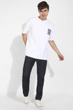 Warm Energy White Oversized Unisex T-Shirt By Purple Mango