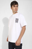 Warm Energy White Oversized Unisex T-Shirt By Purple Mango
