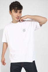 White Oversized Unisex T-shirt By Purple Mango