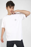 White Oversized Unisex T-shirt By Purple Mango