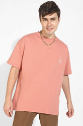 Peach Oversized Unisex T-shirt By Purple Mango