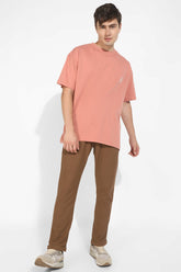 Peach Oversized Unisex T-shirt By Purple Mango
