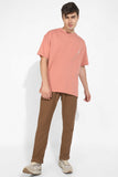 Peach Oversized Unisex T-shirt By Purple Mango